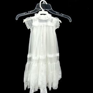 Vintage Shepherd White Lace Gown & Bonnet